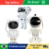 A9a17bb6af9e34e5dbff2ded60501232fb.webp Projetor Galáxia Astronauta com Bluetooth Luz Colorida Da Noite Quarto Com Adesivos E Som
