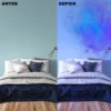 Ab1183f5f2c514e0199b0dc50c0d00da4q.webp Projetor Galáxia Astronauta com Bluetooth Luz Colorida Da Noite Quarto Com Adesivos E Som