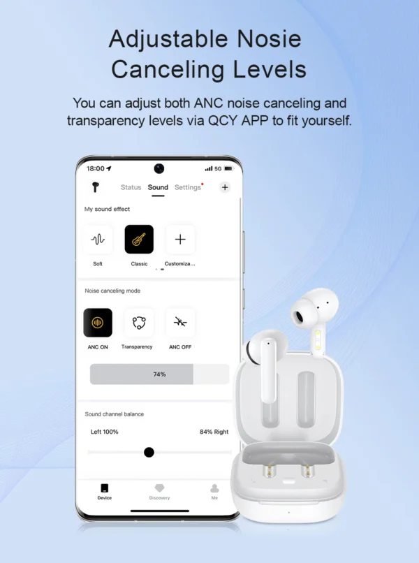 S06063772a70543318a3e0fd0bbdc59d1X.webp Fone de Ouvido Sem Fio QCY T13 ANC Bluetooth 5.3 TWS Cancelamento de Ruído ANC Fones de Ouvido 4 Microfones ENC Headset Intra-auricular Earbuds Handsfree
