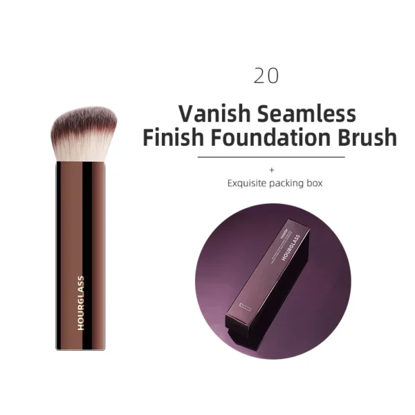 S19c309b5861a401eb881f485f5726a4aD-2.webp Pincel de Maquiagem Hourglass Todos os Tipos Sombra Base Corretivo Pó Bronzeador Blush Delineador Pincéis Profissionais Retráteis