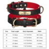 S56621d1e51c946f6b71c706a04855acf6.webp Coleira Personalizada para Cães em Couro PU com Gravação Grátis – Coleira com Placa de Identificação (Nome e Telefone) para Cães de Pequeno, Médio e Grande Porte