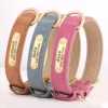 S671df330c03641afbeb58f6be6d2f239E.webp Coleira Personalizada para Cães em Couro PU com Gravação Grátis – Coleira com Placa de Identificação (Nome e Telefone) para Cães de Pequeno, Médio e Grande Porte