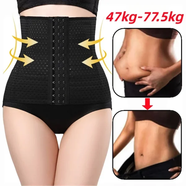 S7814ae262f454ced8d5994ca56ee9452P.webp Cinto Elástico Feminino Modelador Redutor de Cintura Fitness Feminino Tecido Abdominal Elástico