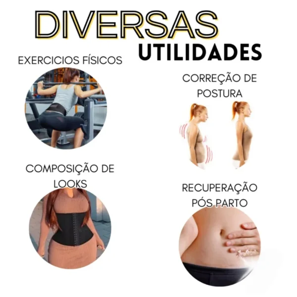 S96262b2cfaf24cfa9451be0648c9fe0dQ.webp Cinto Elástico Feminino Modelador Redutor de Cintura Fitness Feminino Tecido Abdominal Elástico