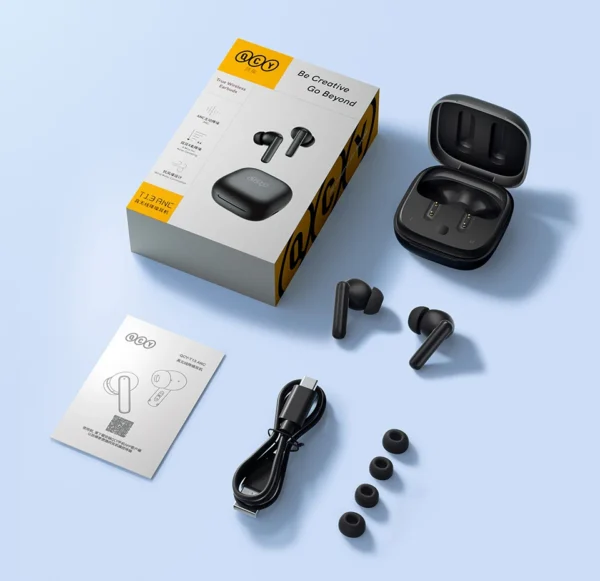 Sb4918fe9546e4d399a63af3d68b43fd0V.webp Fone de Ouvido Sem Fio QCY T13 ANC Bluetooth 5.3 TWS Cancelamento de Ruído ANC Fones de Ouvido 4 Microfones ENC Headset Intra-auricular Earbuds Handsfree