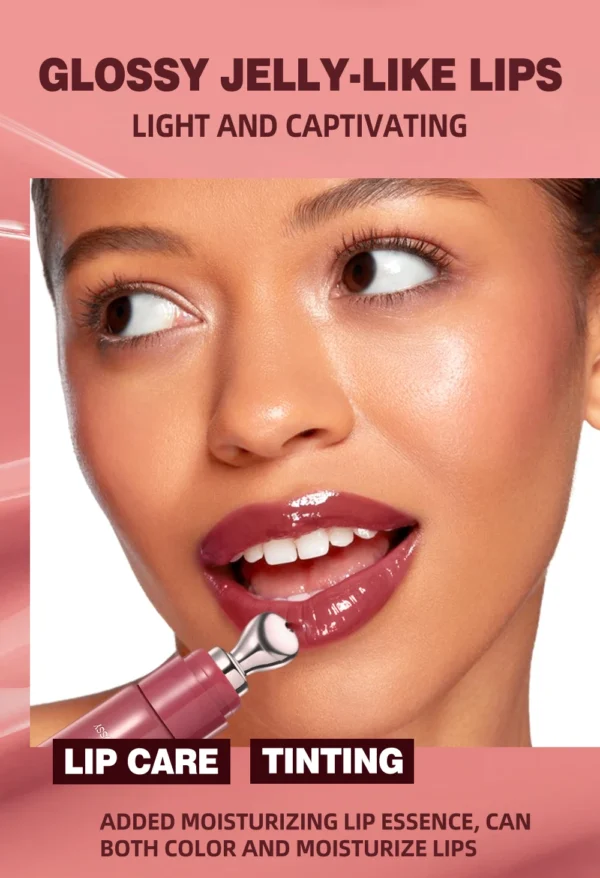 Sbd6877e25d1241fb916b98321a8ea483P.webp Gloss Labial Pérola Espelhado Batom Hidratante de Longa Duração Brilho Glitter Lip Glaze Não Gruda Jelly Pout Lip Tint Maquiagem QIBEST