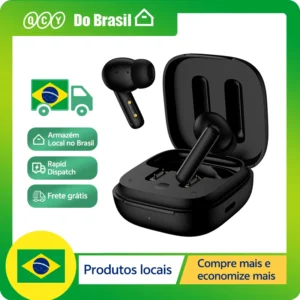Fone de Ouvido Sem Fio QCY T13 ANC Bluetooth 5.3 TWS Cancelamento de Ruído ANC Fones de Ouvido 4 Microfones ENC Headset Intra-auricular Earbuds Handsfree