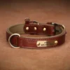Se99152ef0206482d860a8c130c2d17f4R.webp Coleira Personalizada para Cães em Couro PU com Gravação Grátis – Coleira com Placa de Identificação (Nome e Telefone) para Cães de Pequeno, Médio e Grande Porte