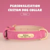 Sf1fe9c6dcb5e4ed6ae947652b9889f9cJ.webp Coleira Personalizada para Cães em Couro PU com Gravação Grátis – Coleira com Placa de Identificação (Nome e Telefone) para Cães de Pequeno, Médio e Grande Porte