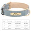 Sf20b3933d79440579e792a5b954f698bW.webp Coleira Personalizada para Cães em Couro PU com Gravação Grátis – Coleira com Placa de Identificação (Nome e Telefone) para Cães de Pequeno, Médio e Grande Porte